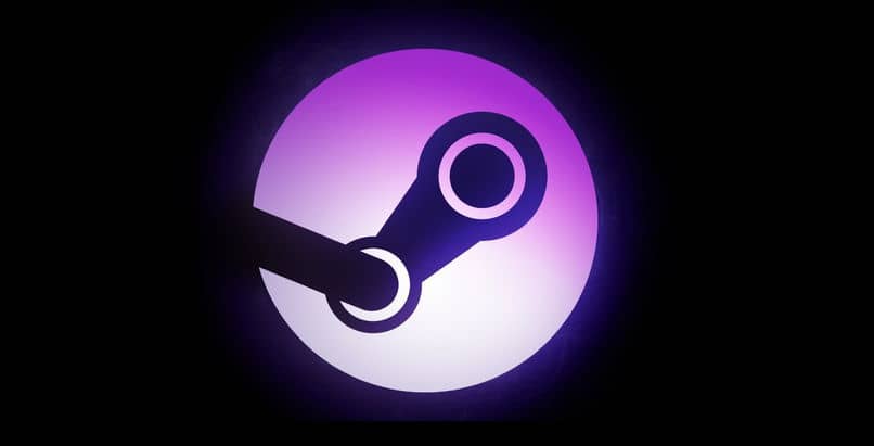 Steam logo on purple background