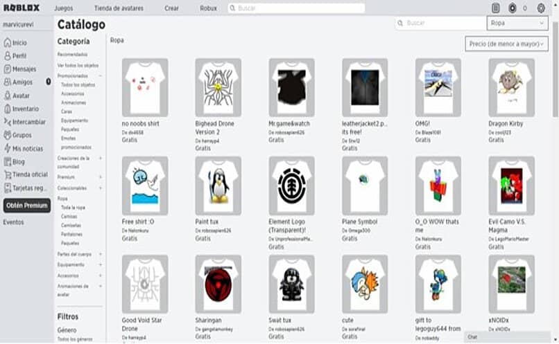 Buy clothes and change avatars at roblox