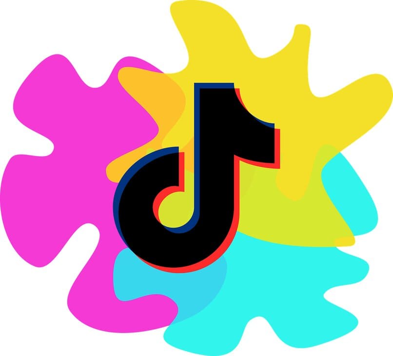 tiktok logo on colorful background