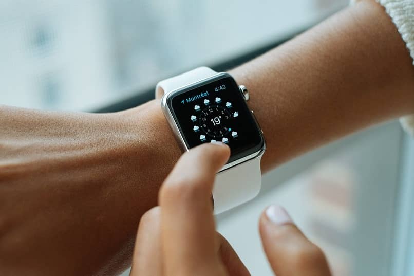 a smart watch on someone's wrist