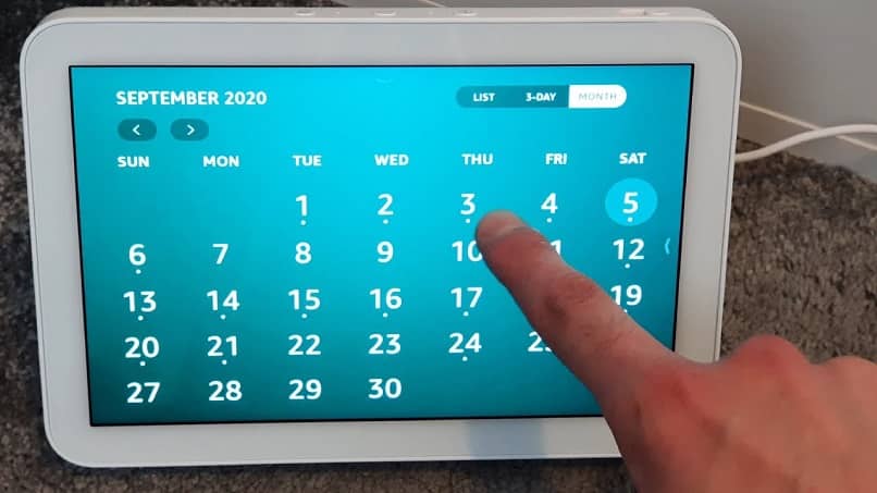 calendar on the echo show