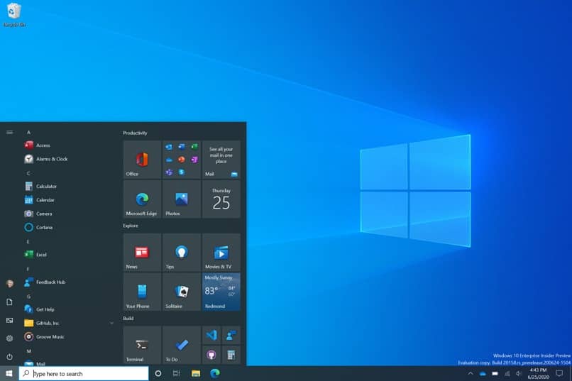 windows 10 start menu