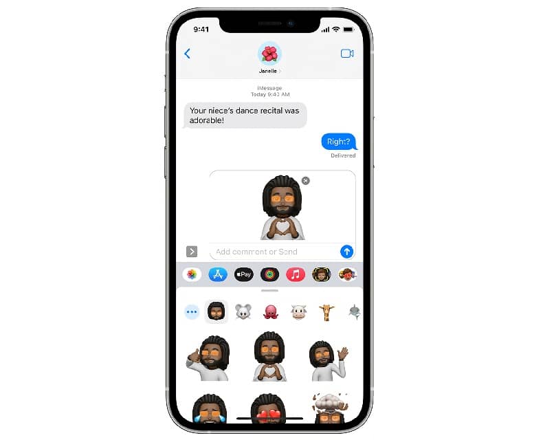 iphone with bitmoji