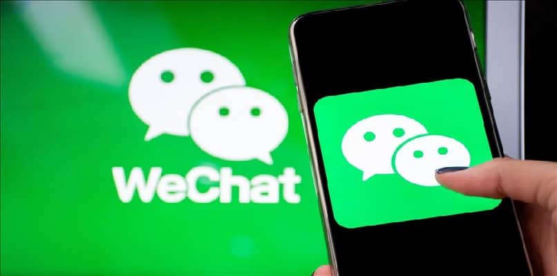 WeChat logo on mobile