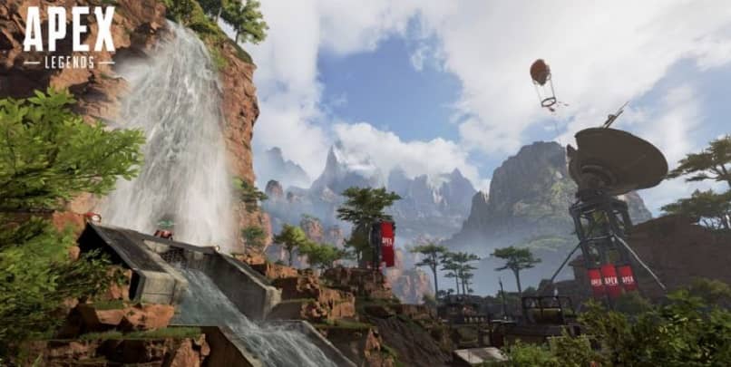 Gliding with balloons in Apex Legends