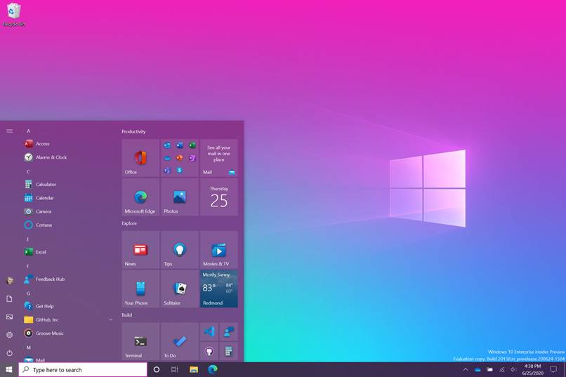 Windows 10 Insider Desktop