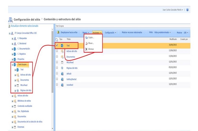 Move files from Manage Sharepoint Structure and Content