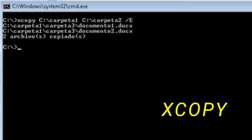 xcopy command