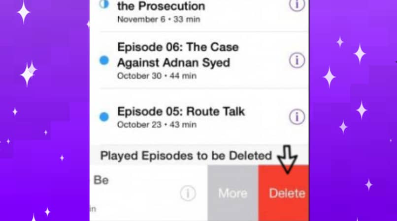 Delete a podcast episode